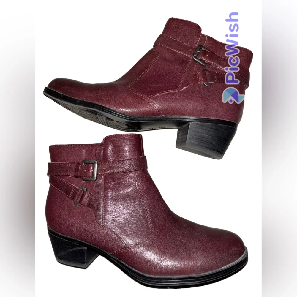 Naturalizer Burgandy Zakira Shoe Boots Size 8